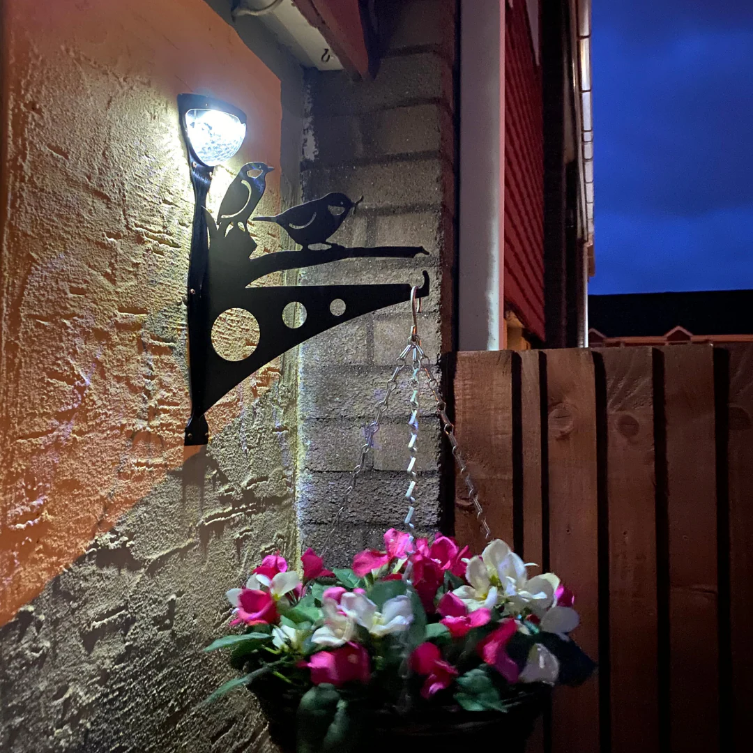 Solar Birds Garden Hanging Basket Bracket - Large - Image 3