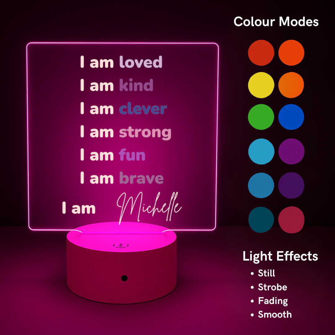 Affirmation LED Night Light (2 Colours to Choose From) - Image 3