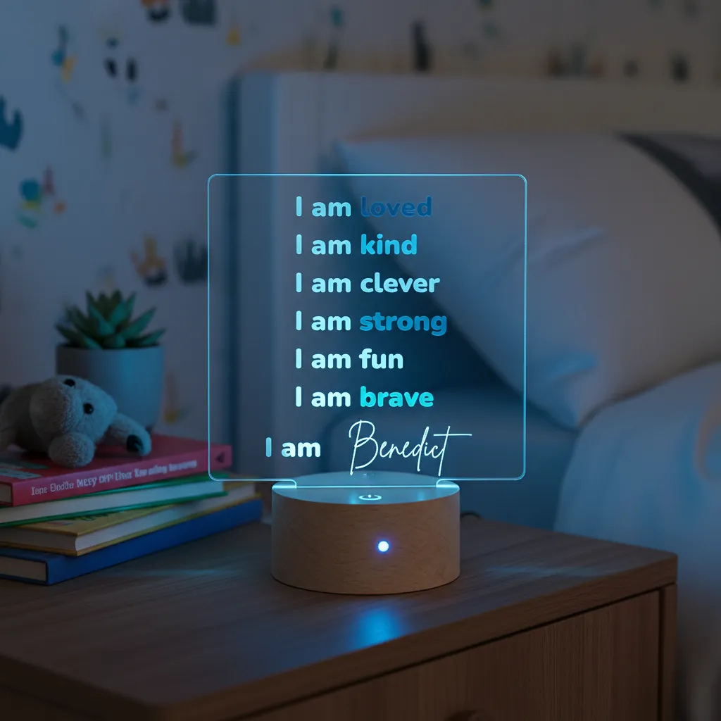 Affirmation LED Night Light (2 Colours to Choose From) - Image 7