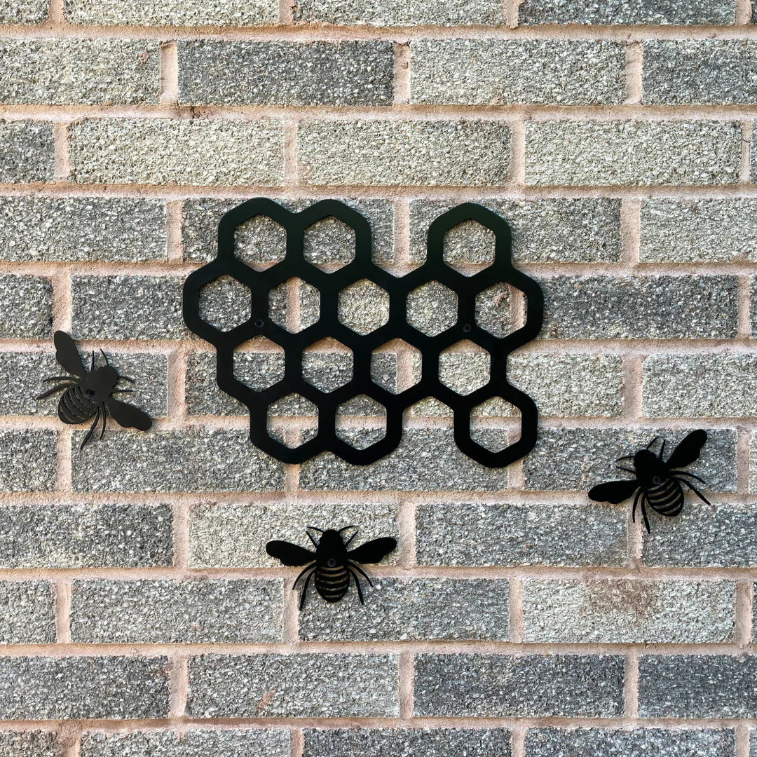 Bee Hive With 3 Bees Wall Art - Image 4