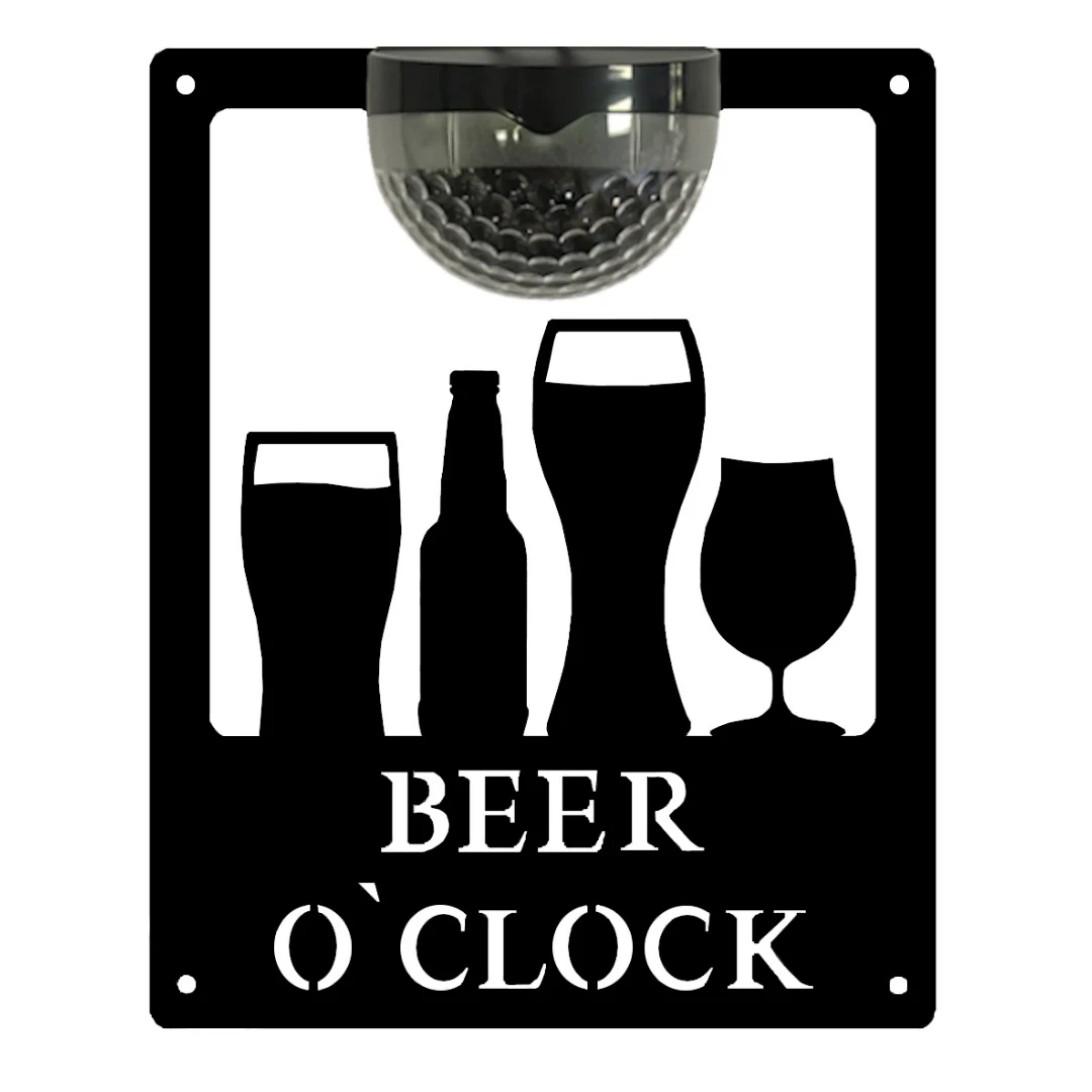 Beer O'Clock Sign with Solar Powered Light - Image 12