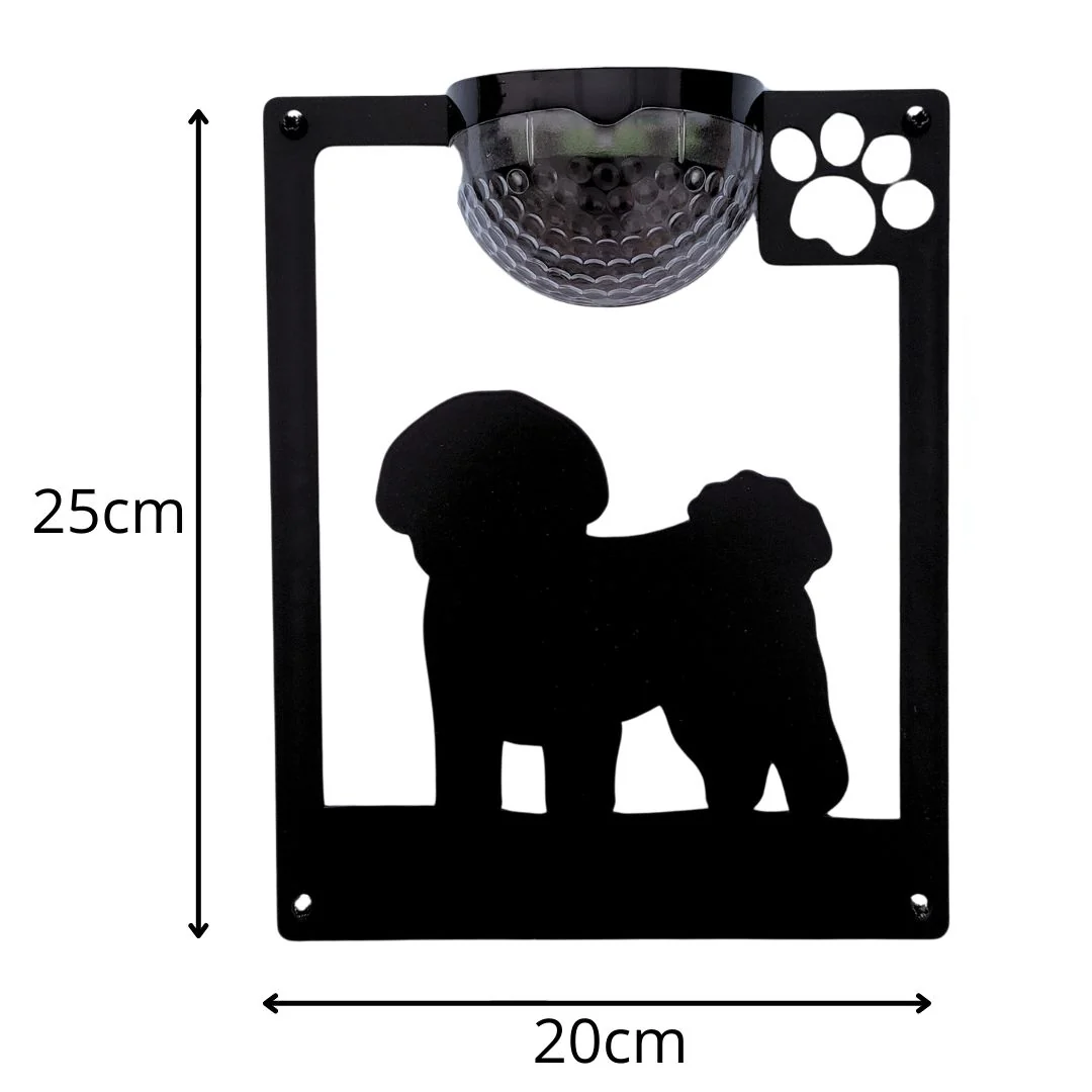 Bichon Frise Dog Solar Light Wall Plaque - Image 8