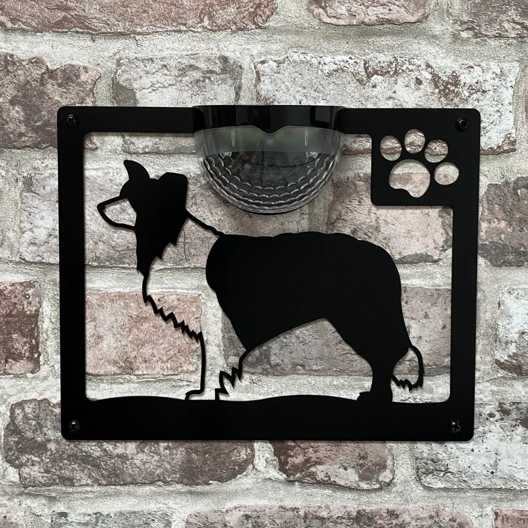 Border Collie Dog Solar Light Wall Plaque - Image 10