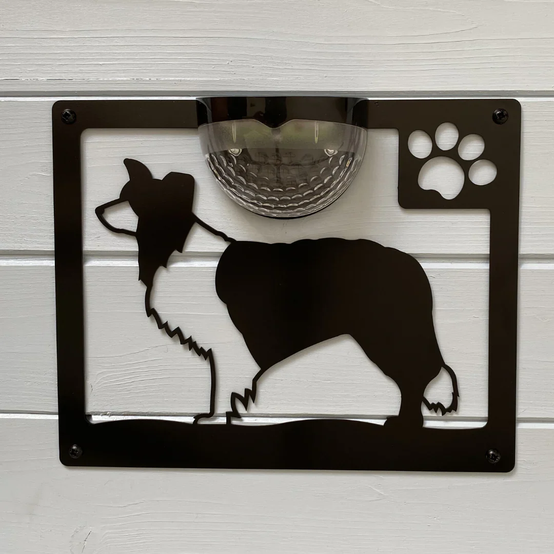 Border Collie Dog Solar Light Wall Plaque - Image 8