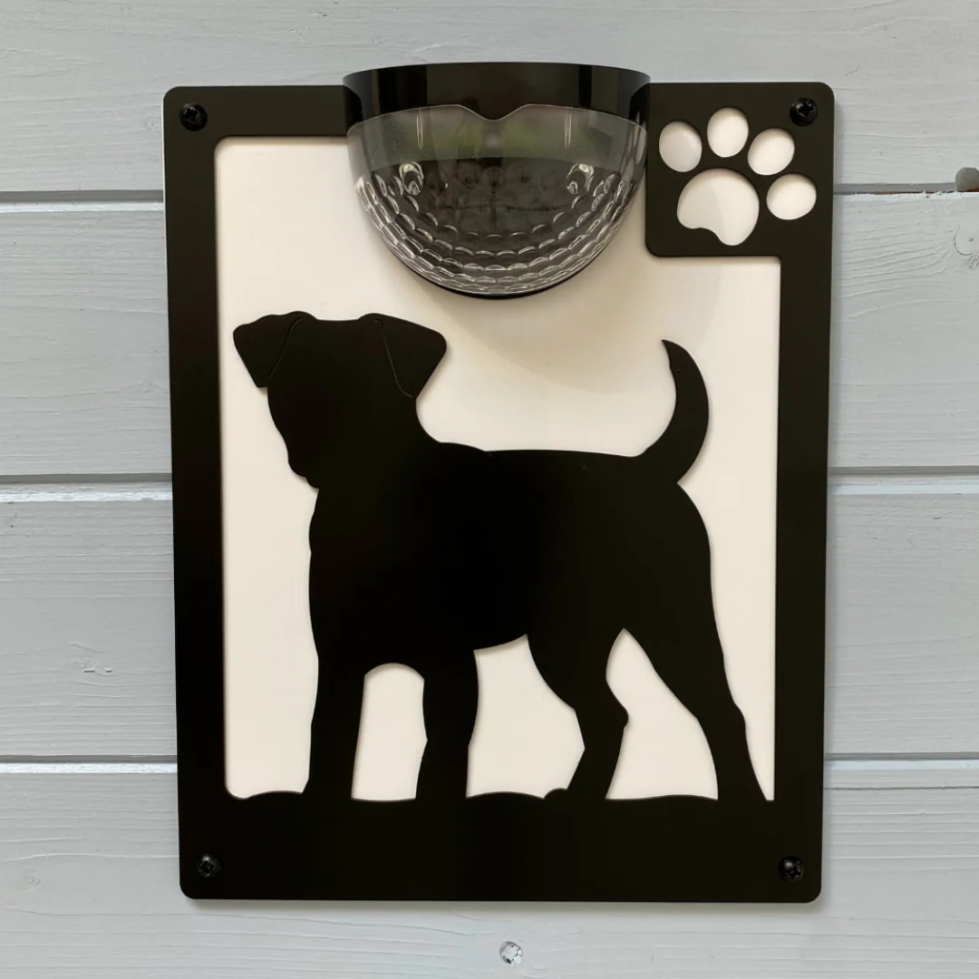 Border Terrier Dog Solar Light Wall Plaque - Image 4