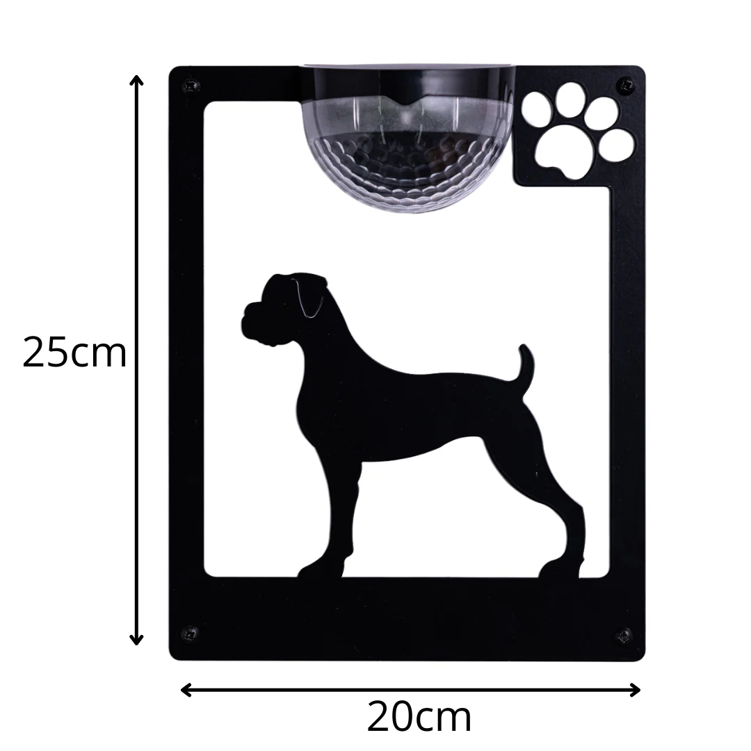 Boxer Dog Solar Light Wall Plaque - Image 10