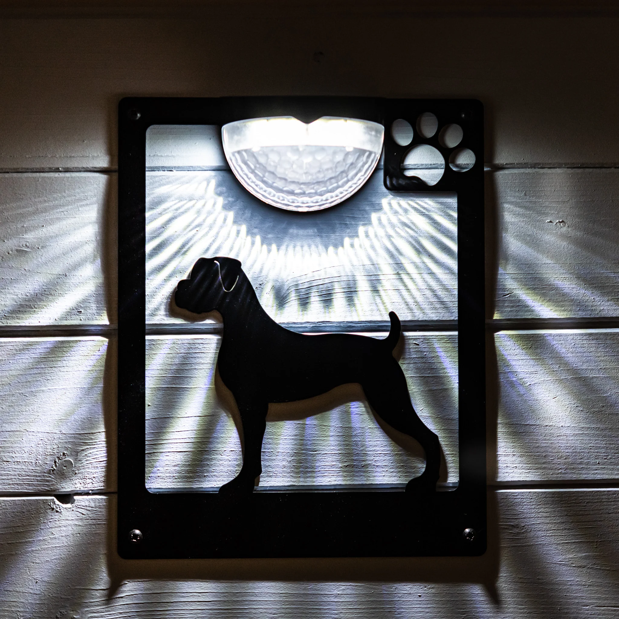 Boxer Dog Solar Light Wall Plaque - Image 4