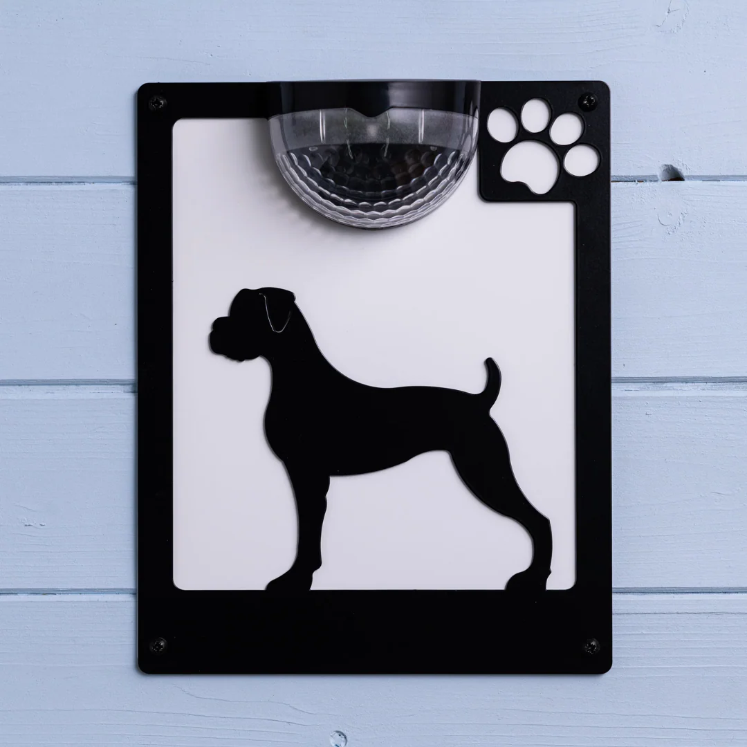 Boxer Dog Solar Light Wall Plaque - Image 5
