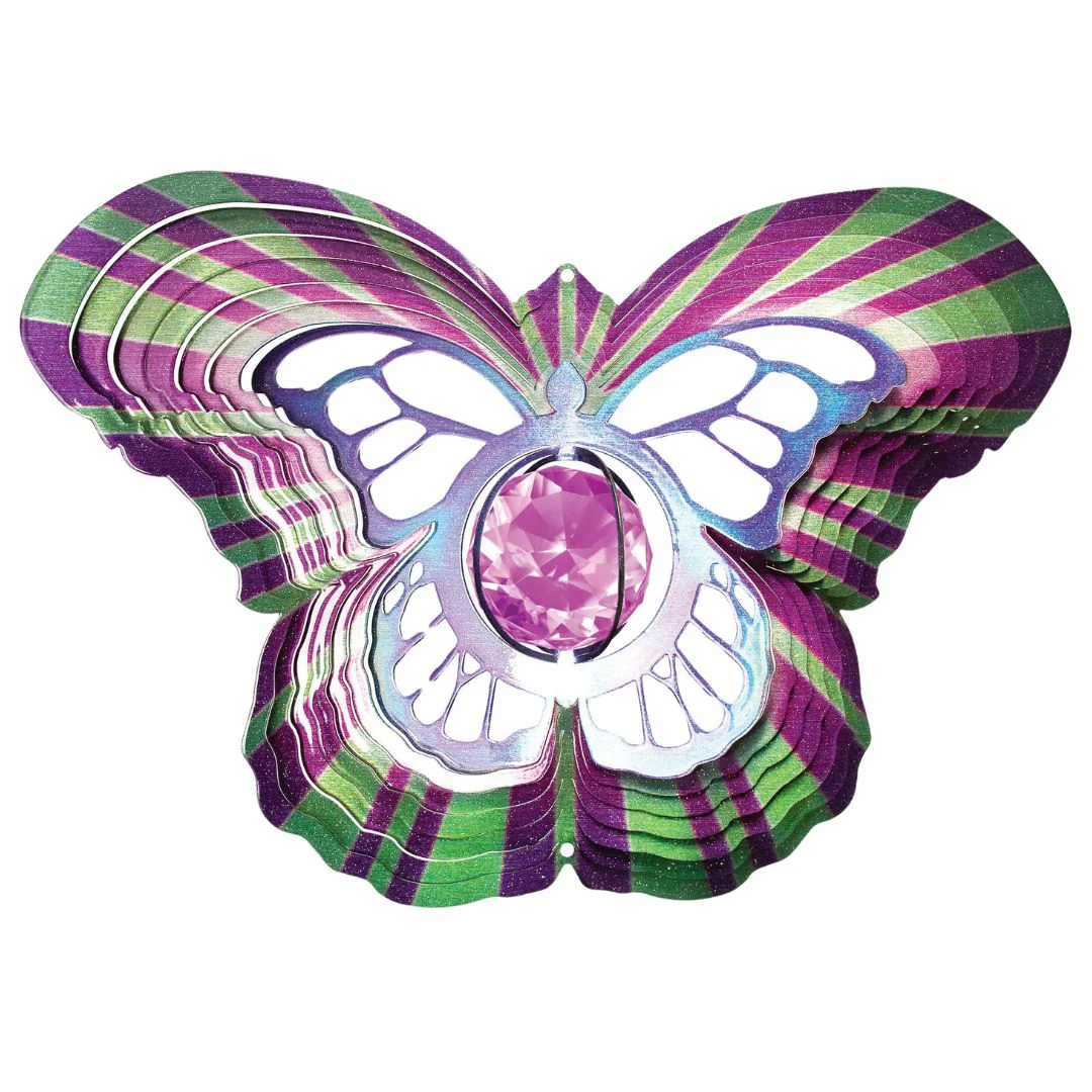 Butterfly Crystal Wind Spinner - Image 2