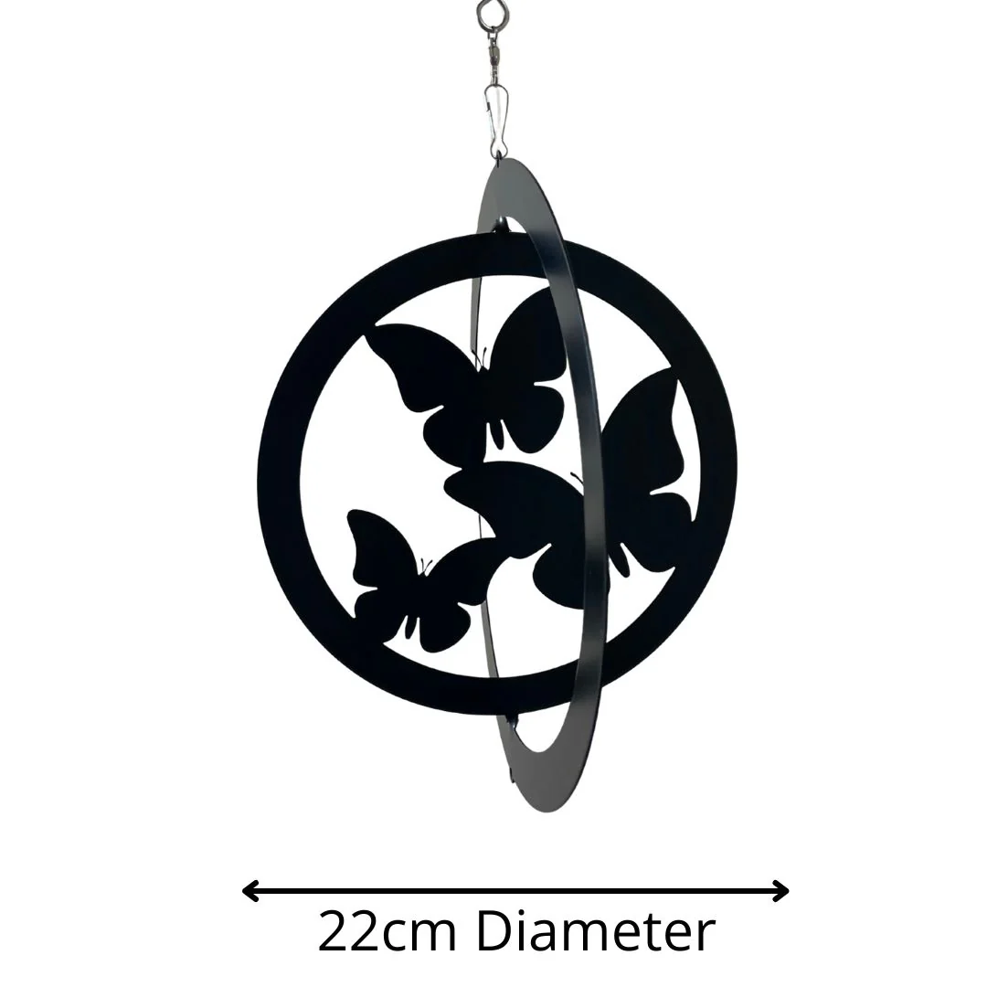 Butterfly Hanging Silhouette Orbit Spinner - Image 4