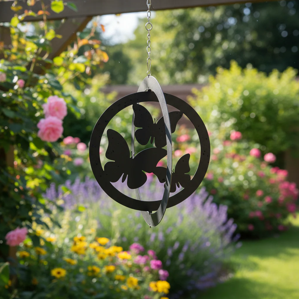 Butterfly Hanging Silhouette Orbit Spinner - Image 6