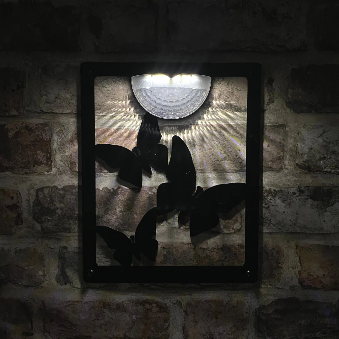 Butterfly Solar Light Wall Plaque - Image 3
