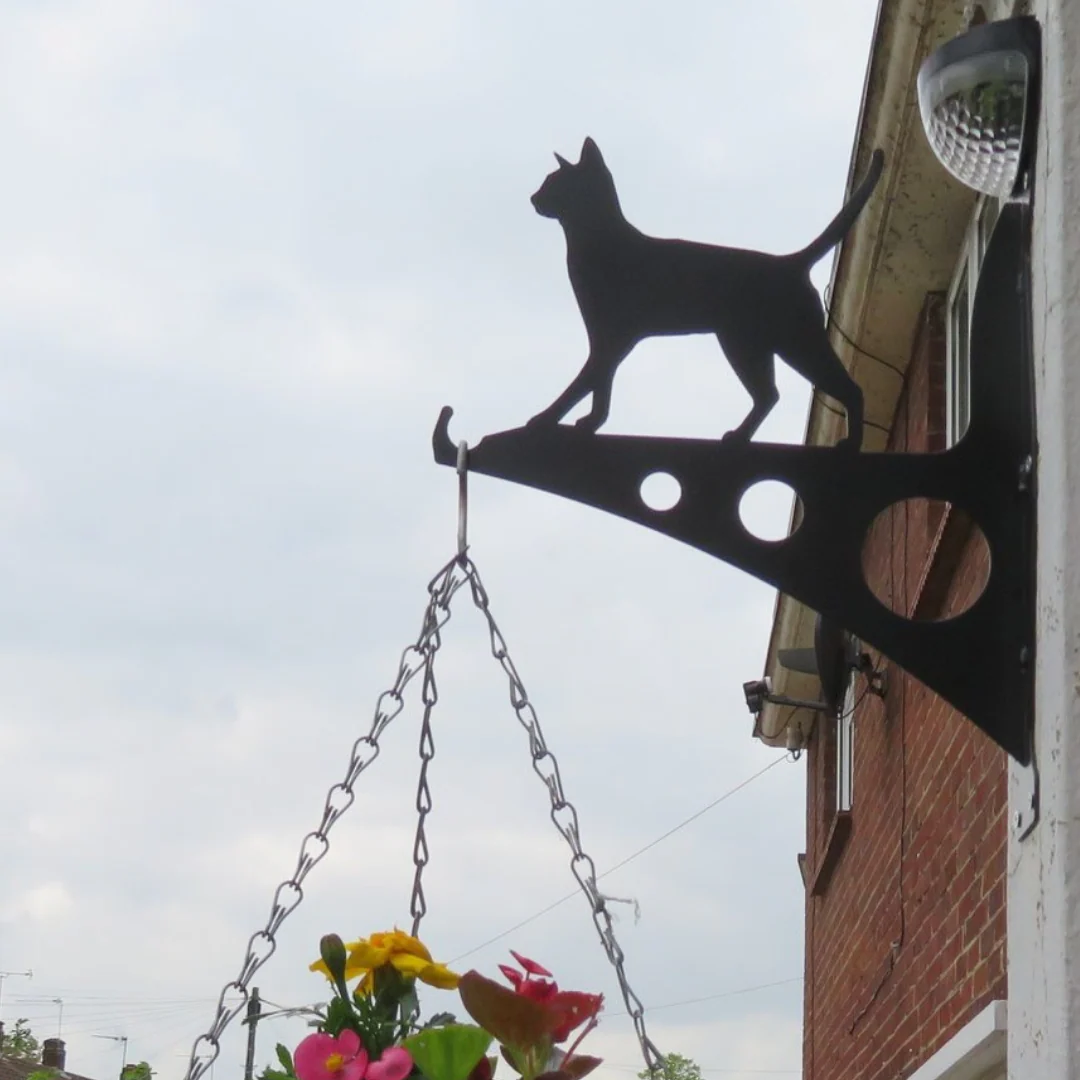 Solar Cat Garden Hanging Basket Bracket - Large - Image 3