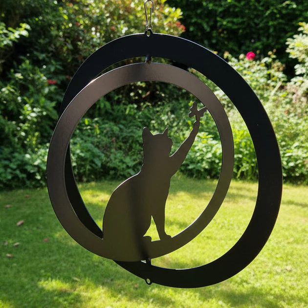 Cat Hanging Silhouette Orbit Spinner - Image 3