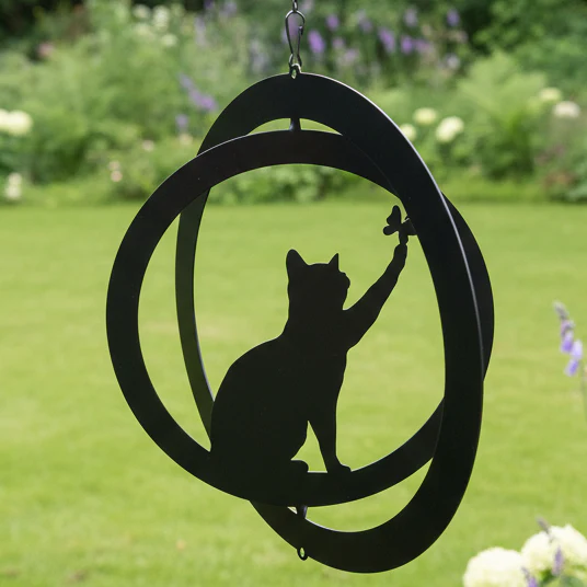 Cat Hanging Silhouette Orbit Spinner - Image 4