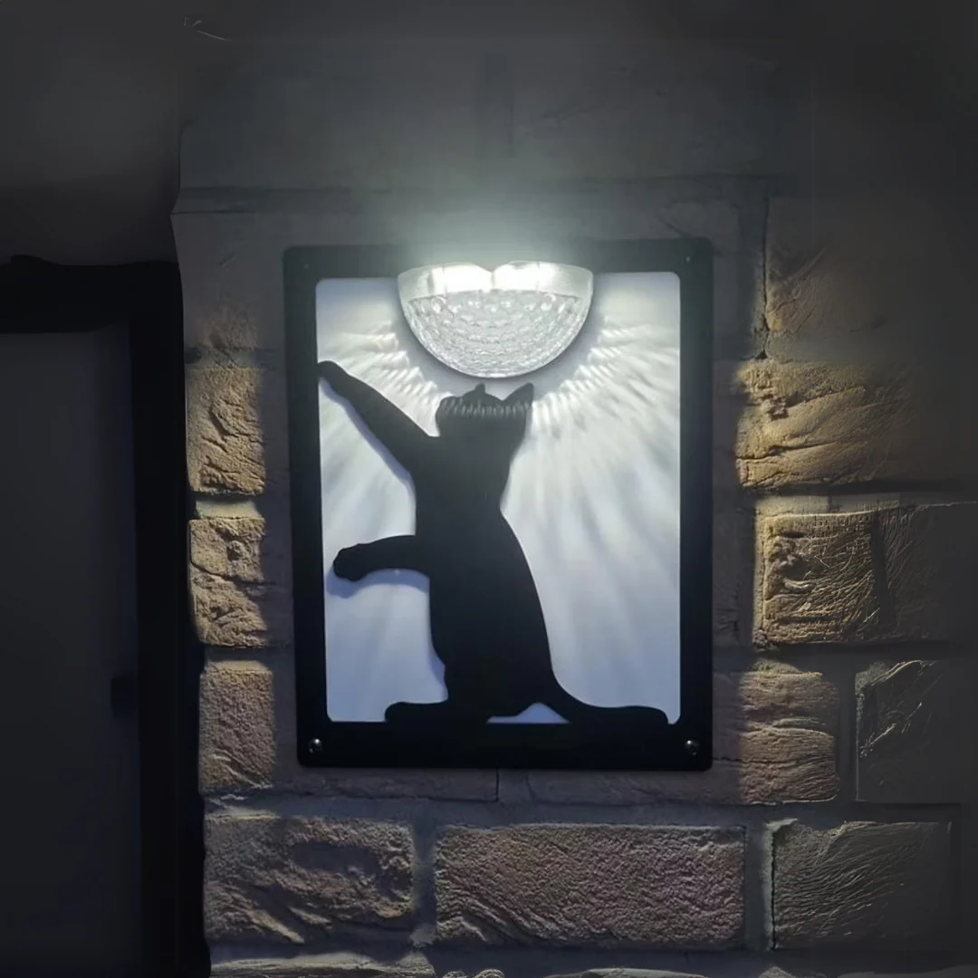 Cat Solar Light Wall Plaque - Image 14