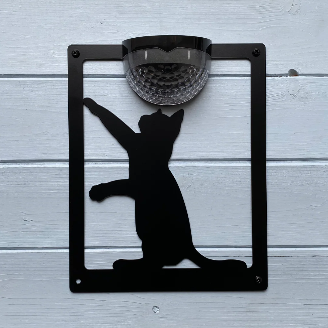 Cat Solar Light Wall Plaque - Image 3