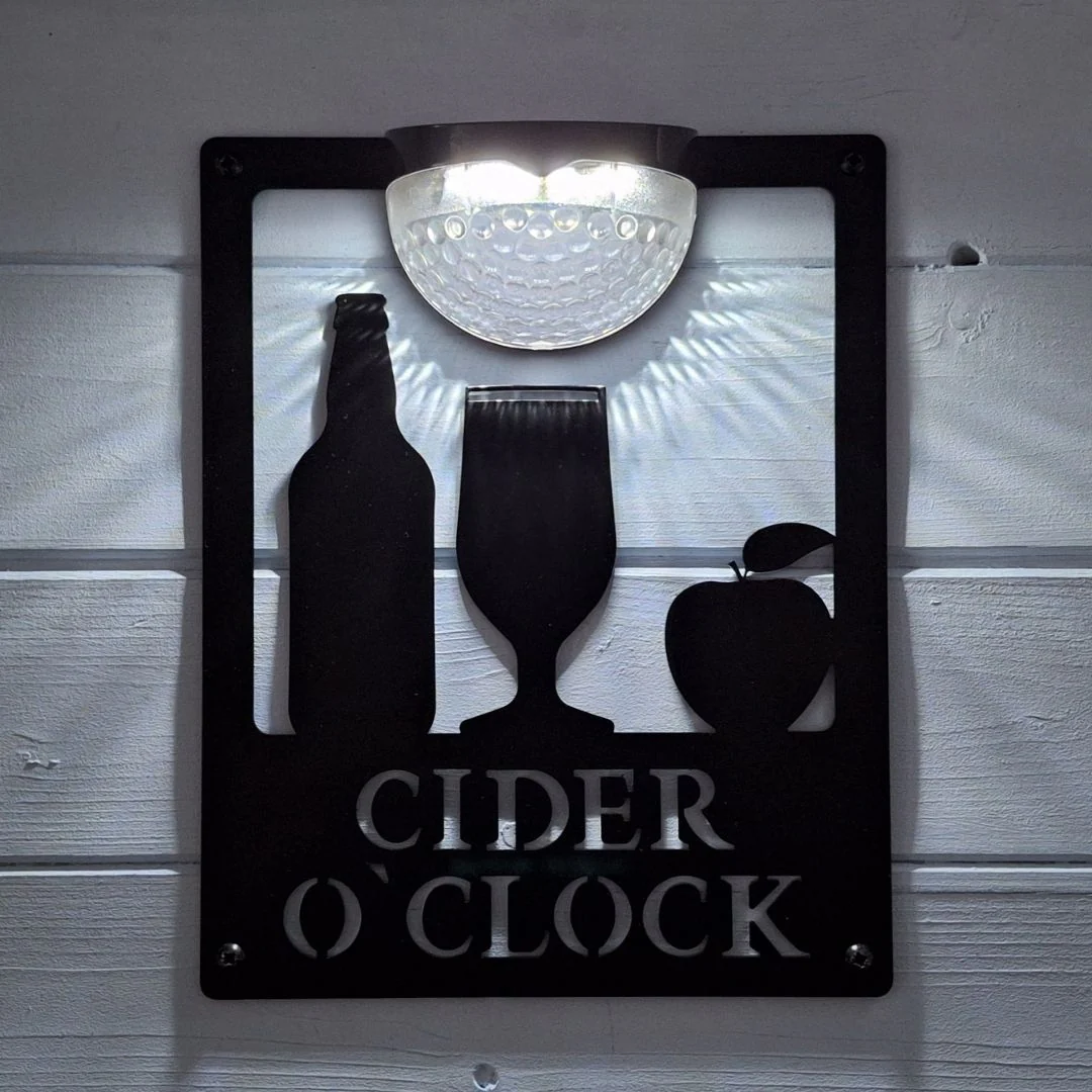 Cider O'Clock Sign with Solar Powered Light - Image 4