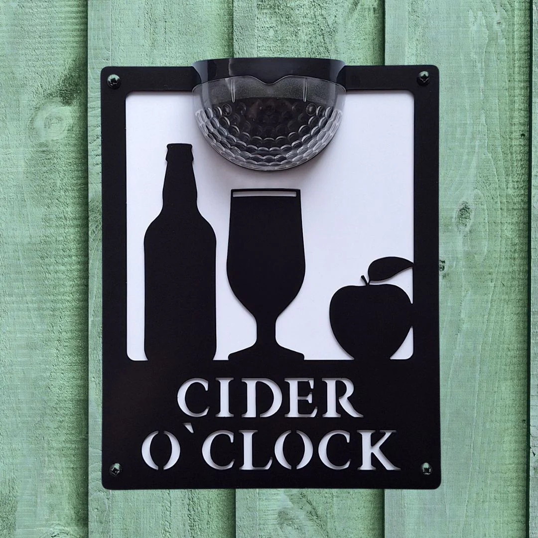 Cider O'Clock Sign with Solar Powered Light - Image 6
