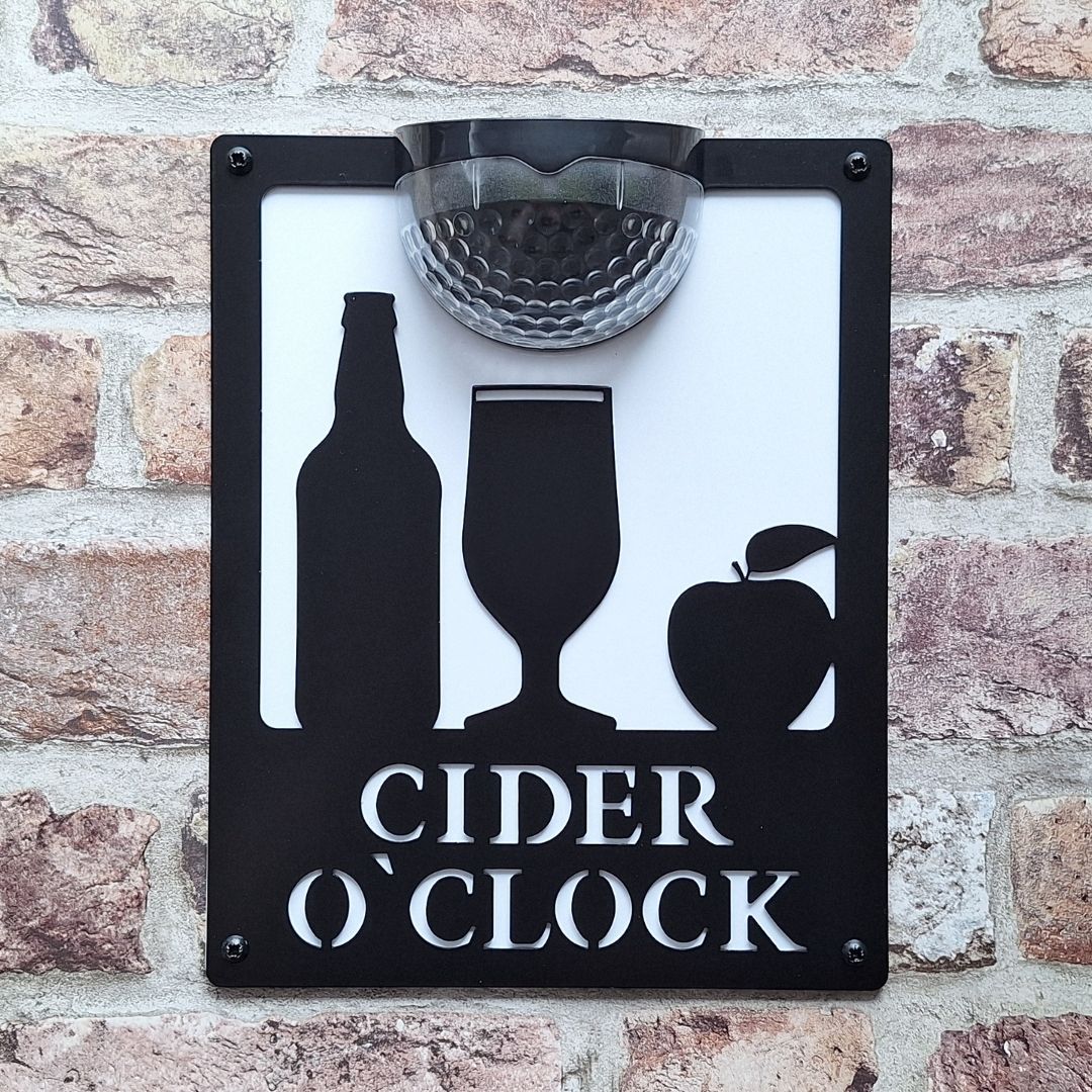 Cider O'Clock Sign with Solar Powered Light - Image 7