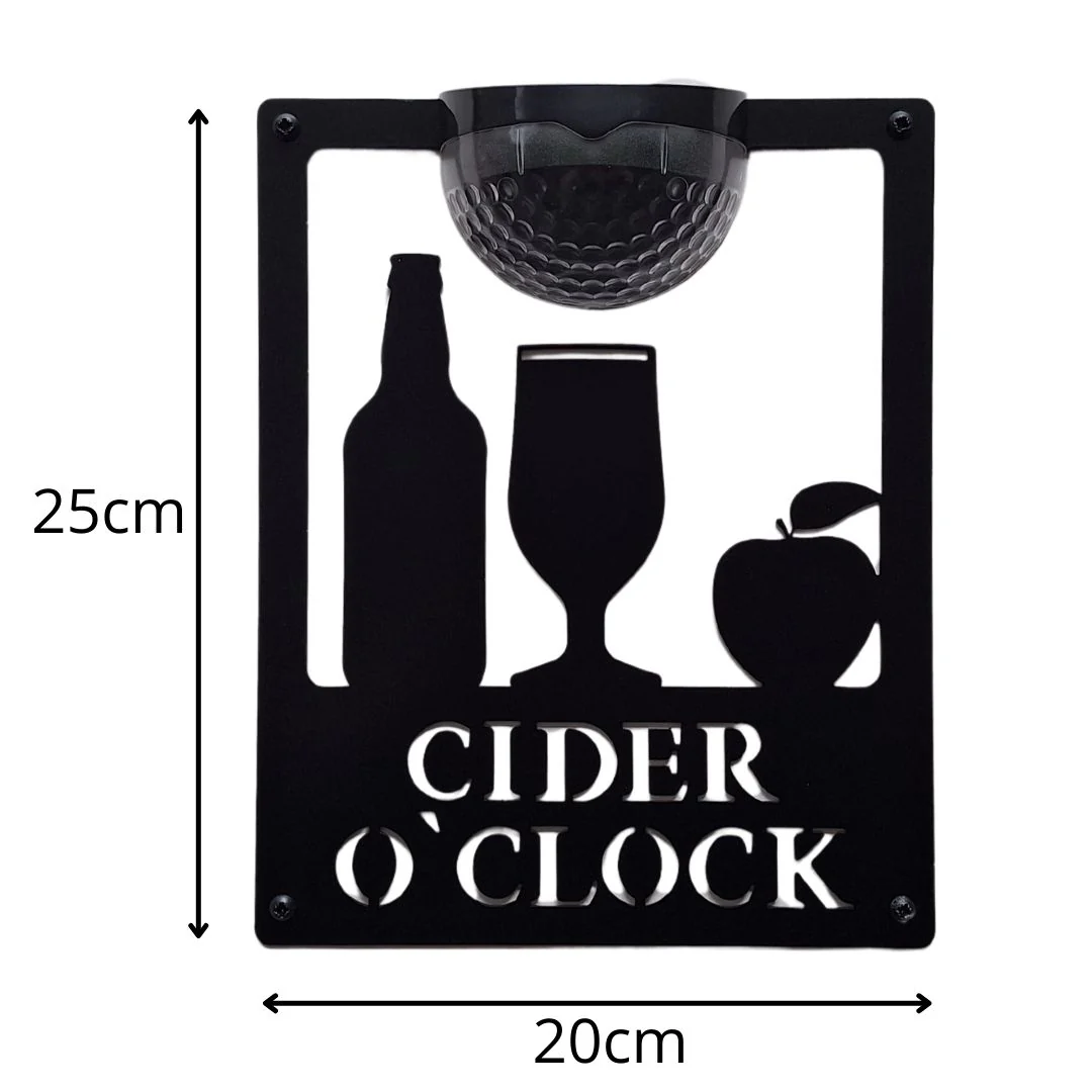 Cider O'Clock Sign with Solar Powered Light - Image 9