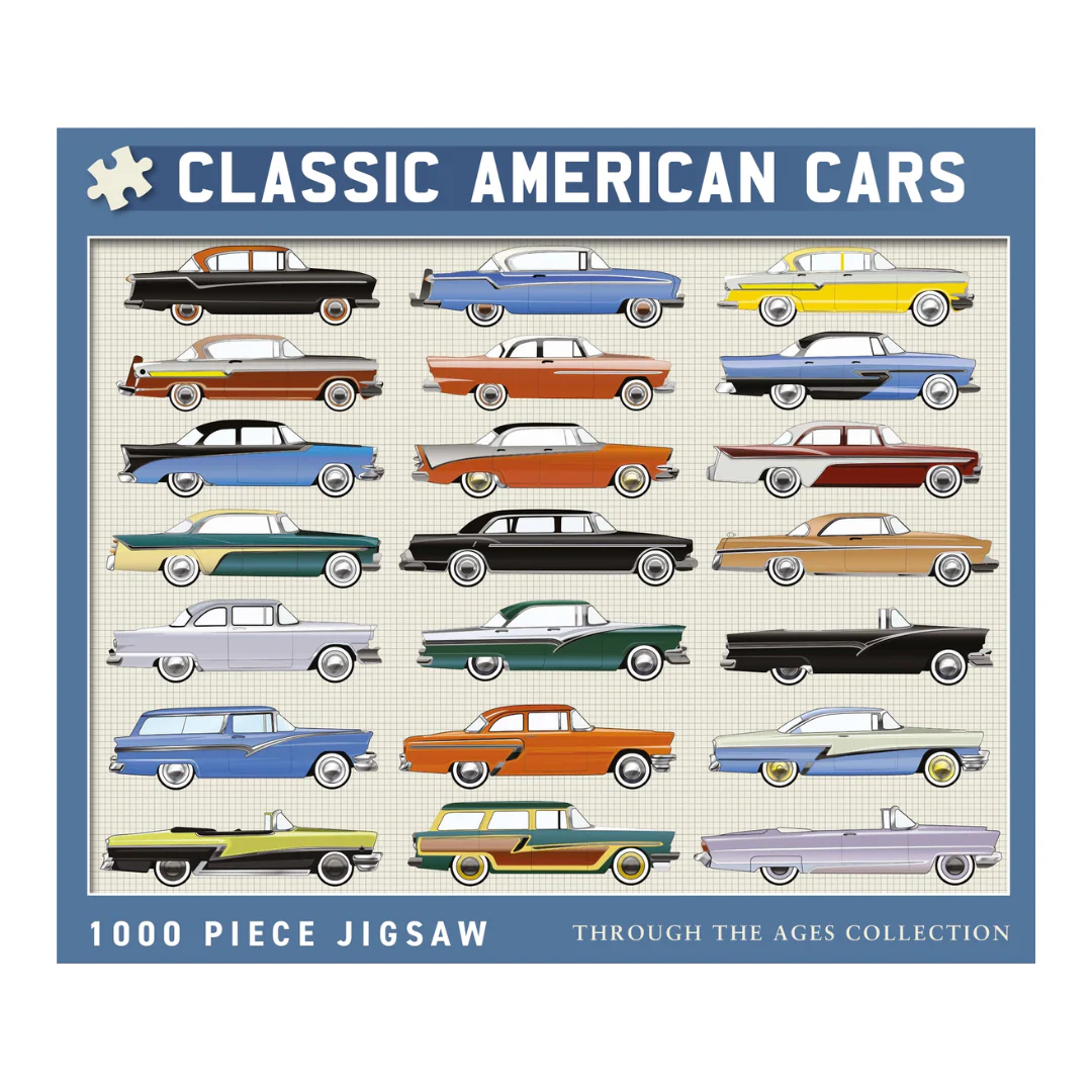 Classic American Cars 1000 Piece Jigsaw Puzzle - Image 3