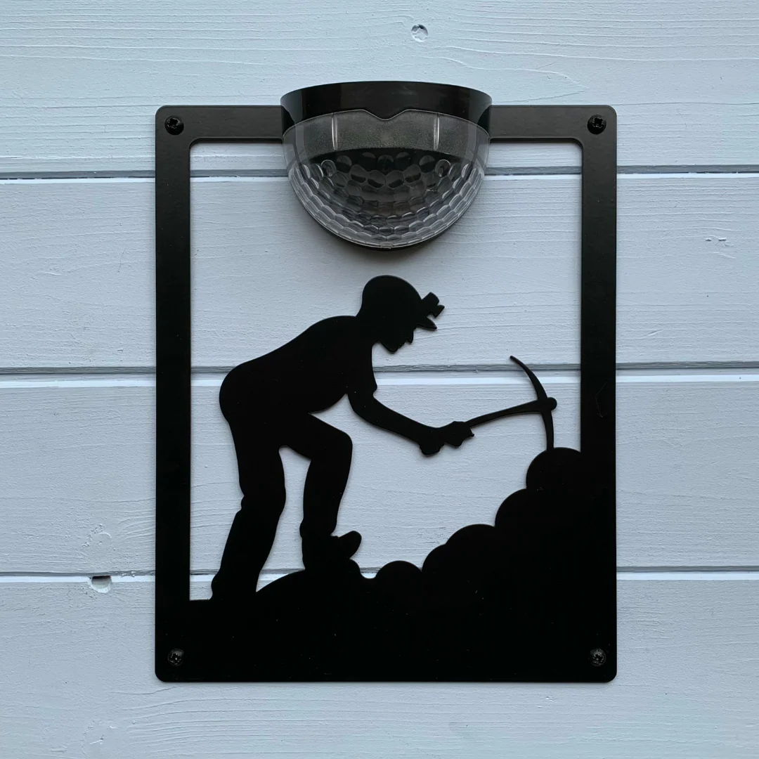 Coal Miner Solar Light Wall Plaque - Image 3