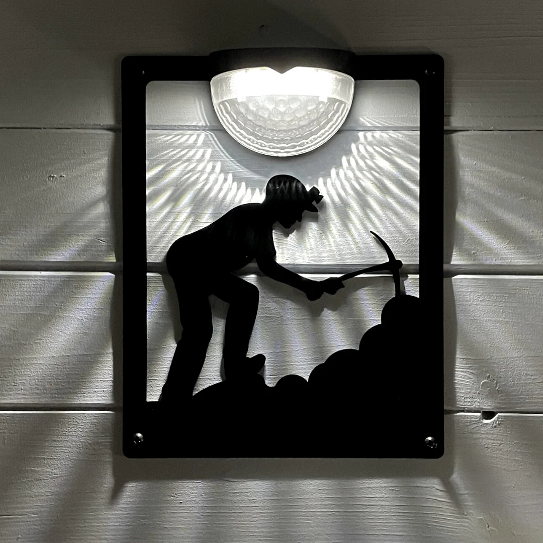 Coal Miner Solar Light Wall Plaque - Image 4