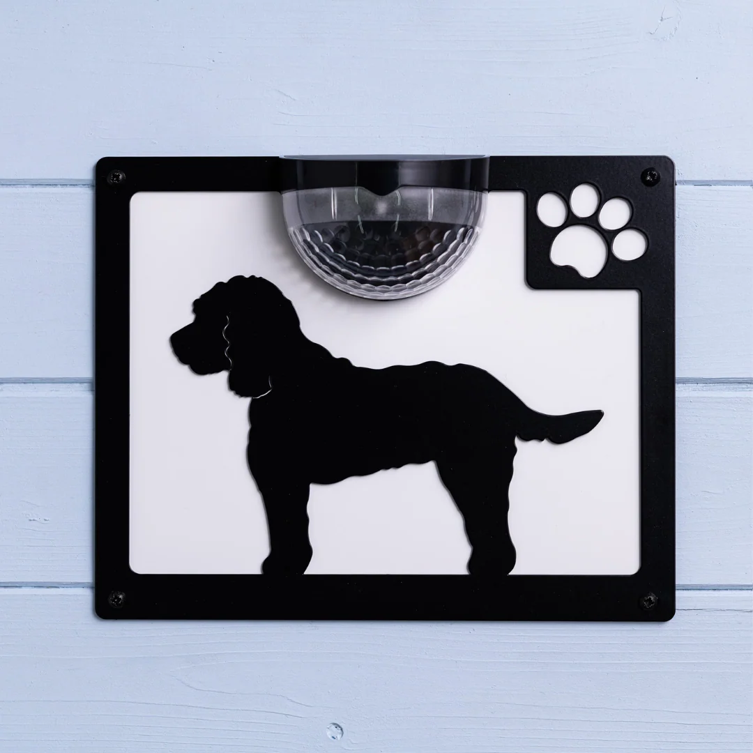 Cockapoo Dog Solar Light Wall Plaque - Image 2