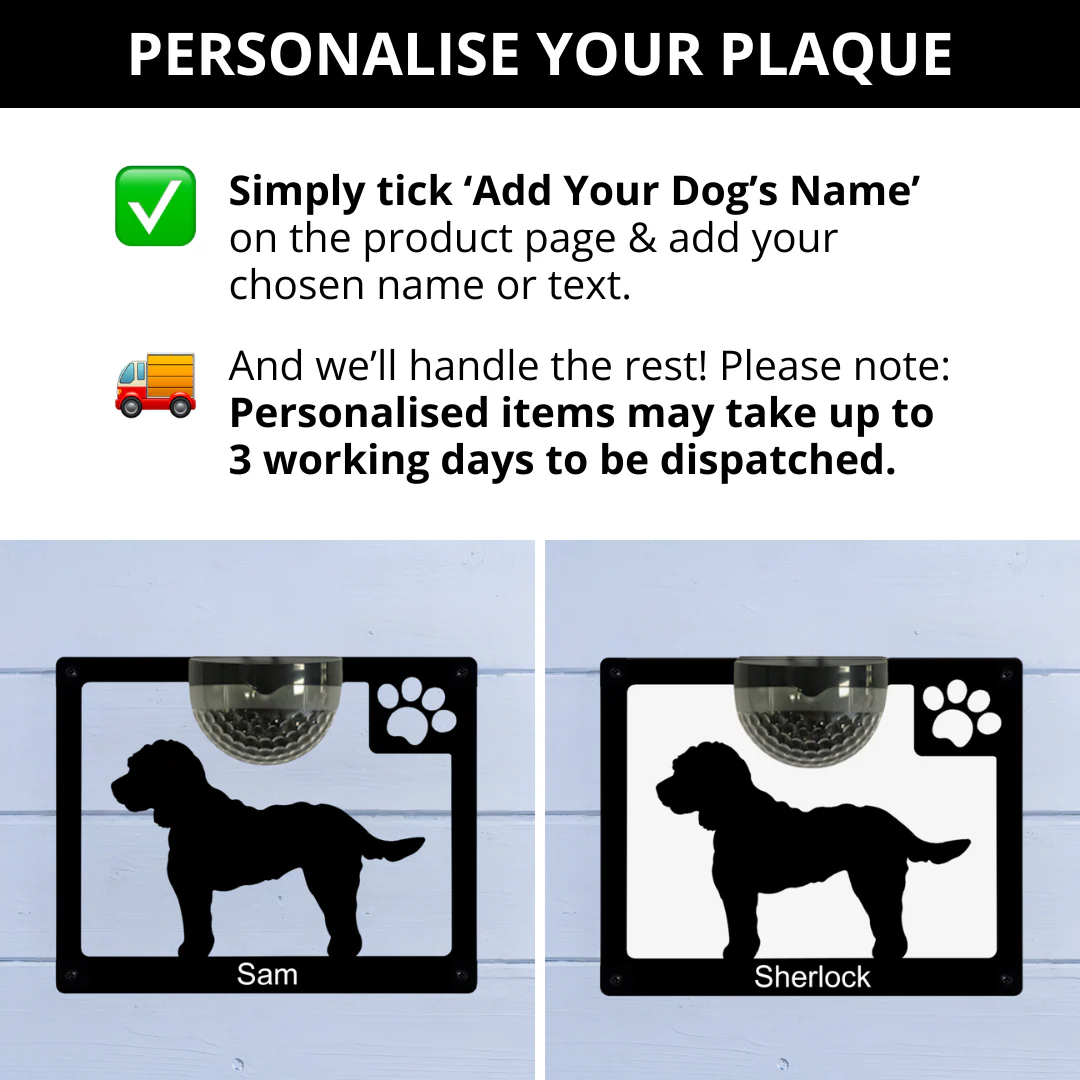 Cockapoo Dog Solar Light Wall Plaque - Image 6