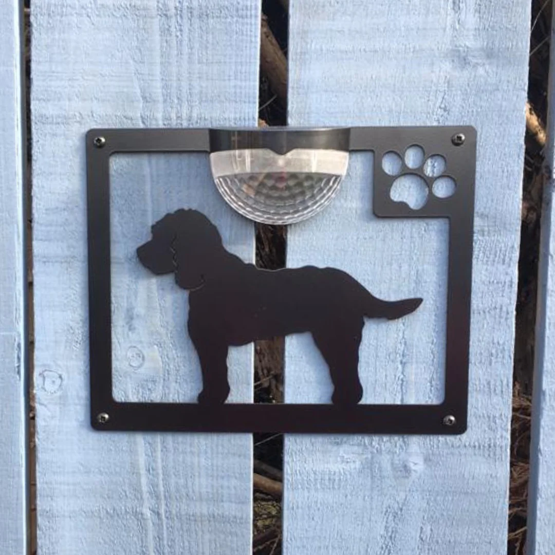 Cockapoo Dog Solar Light Wall Plaque - Image 9