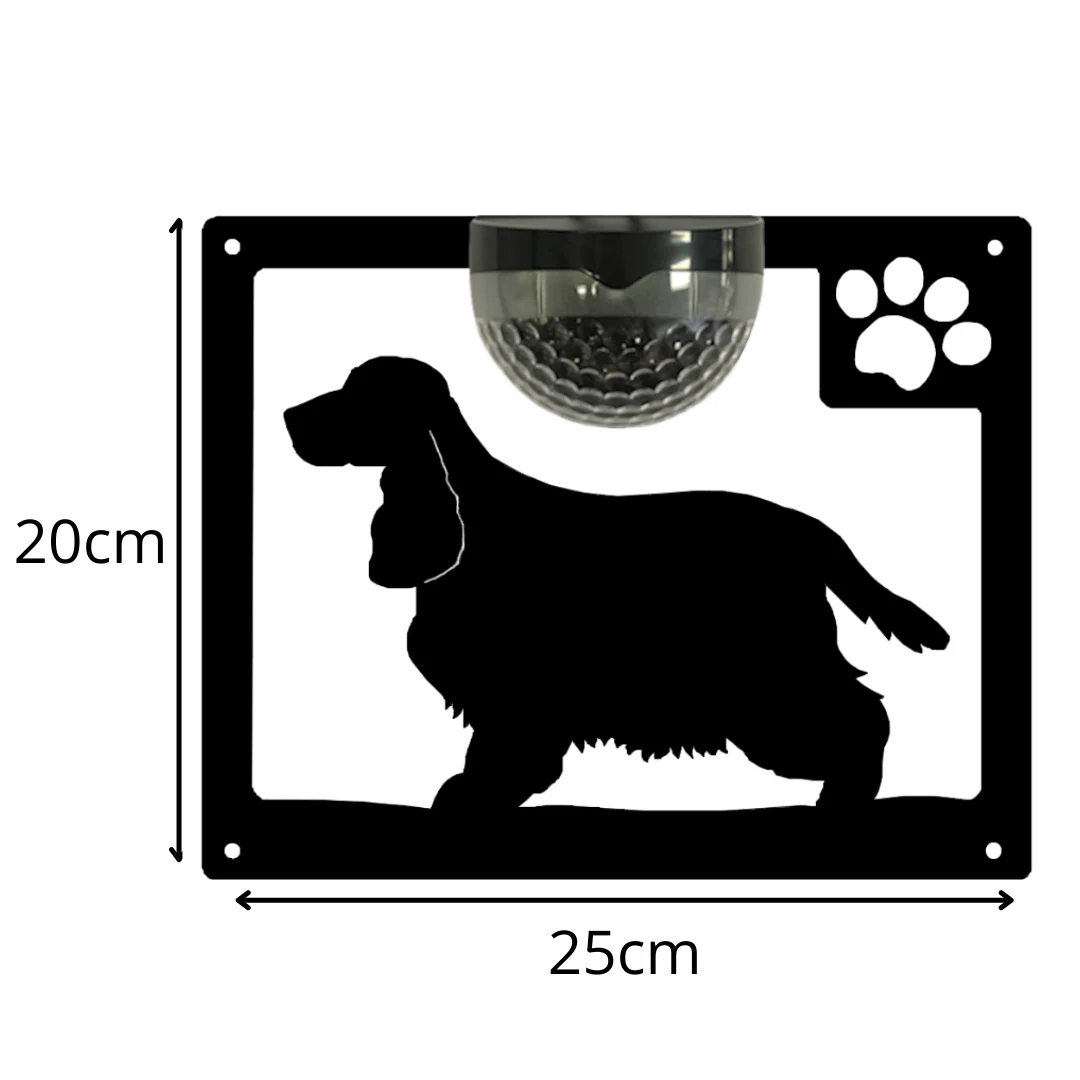 Cocker Spaniel Dog Solar Light Wall Plaque - Image 10