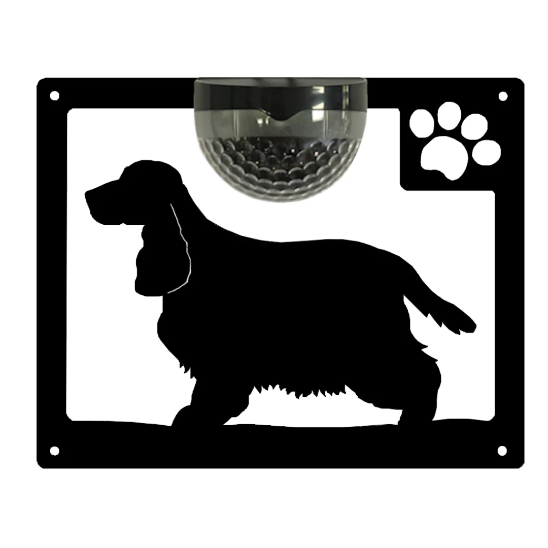 Cocker Spaniel Dog Solar Light Wall Plaque - Image 11