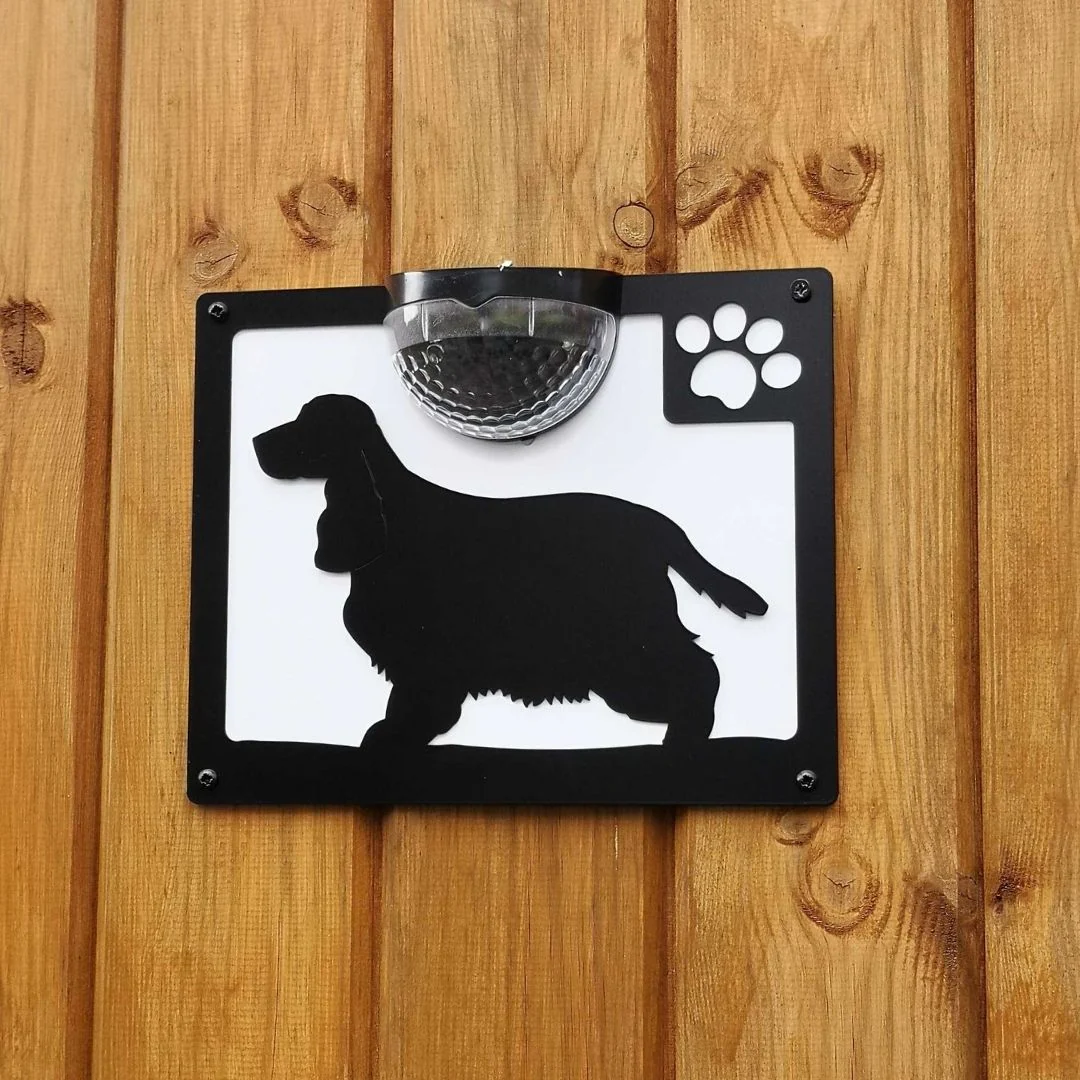 Cocker Spaniel Dog Solar Light Wall Plaque - Image 3