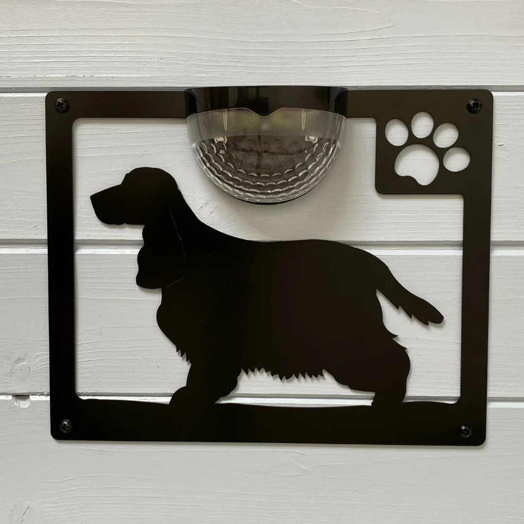 Cocker Spaniel Dog Solar Light Wall Plaque - Image 8