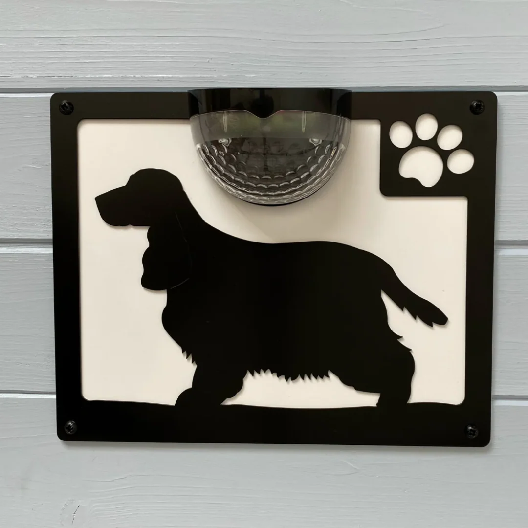 Cocker Spaniel Dog Solar Light Wall Plaque - Image 9