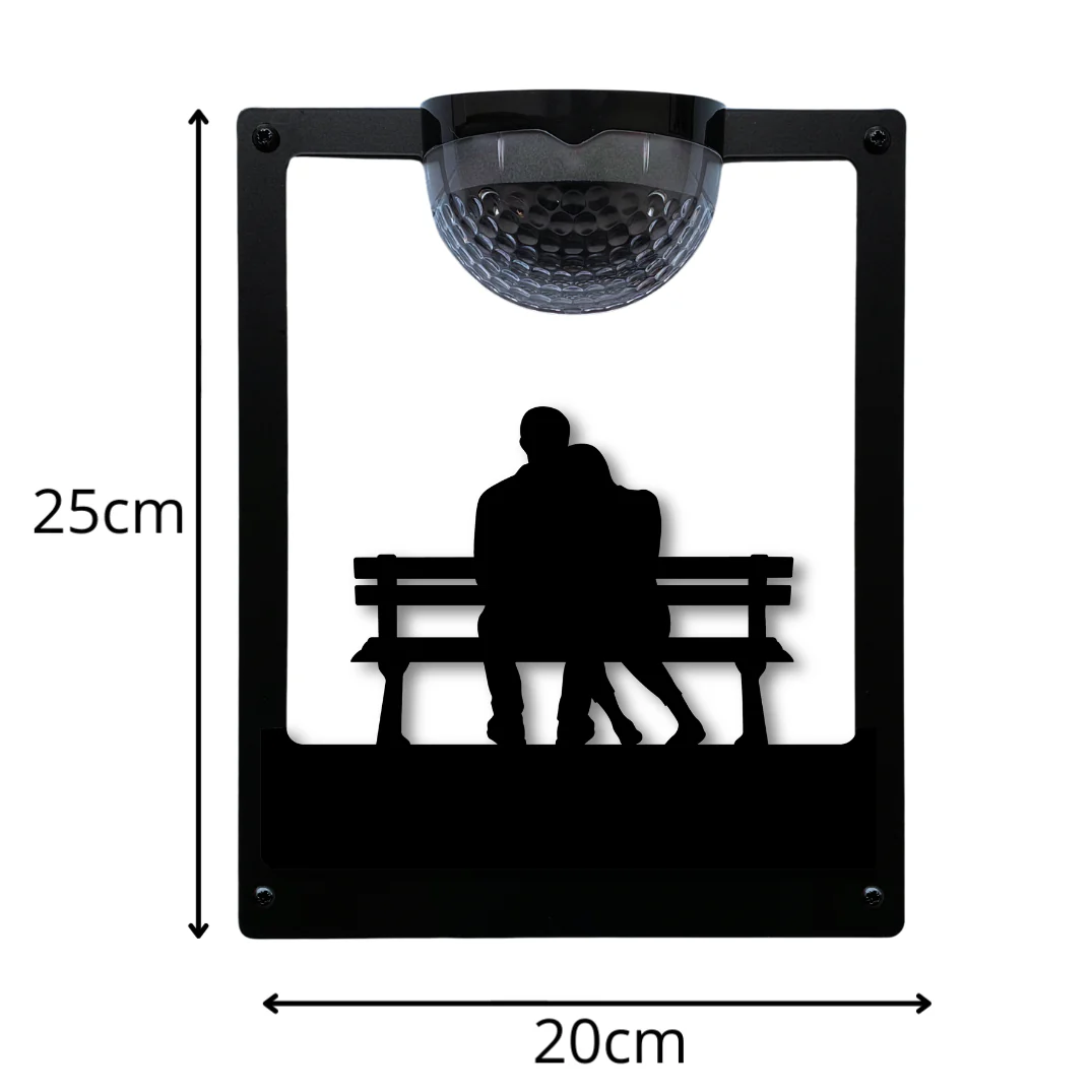 Couple on Bench Solar Light Wall Plaque (You Can Personalise Me!) - Image 8
