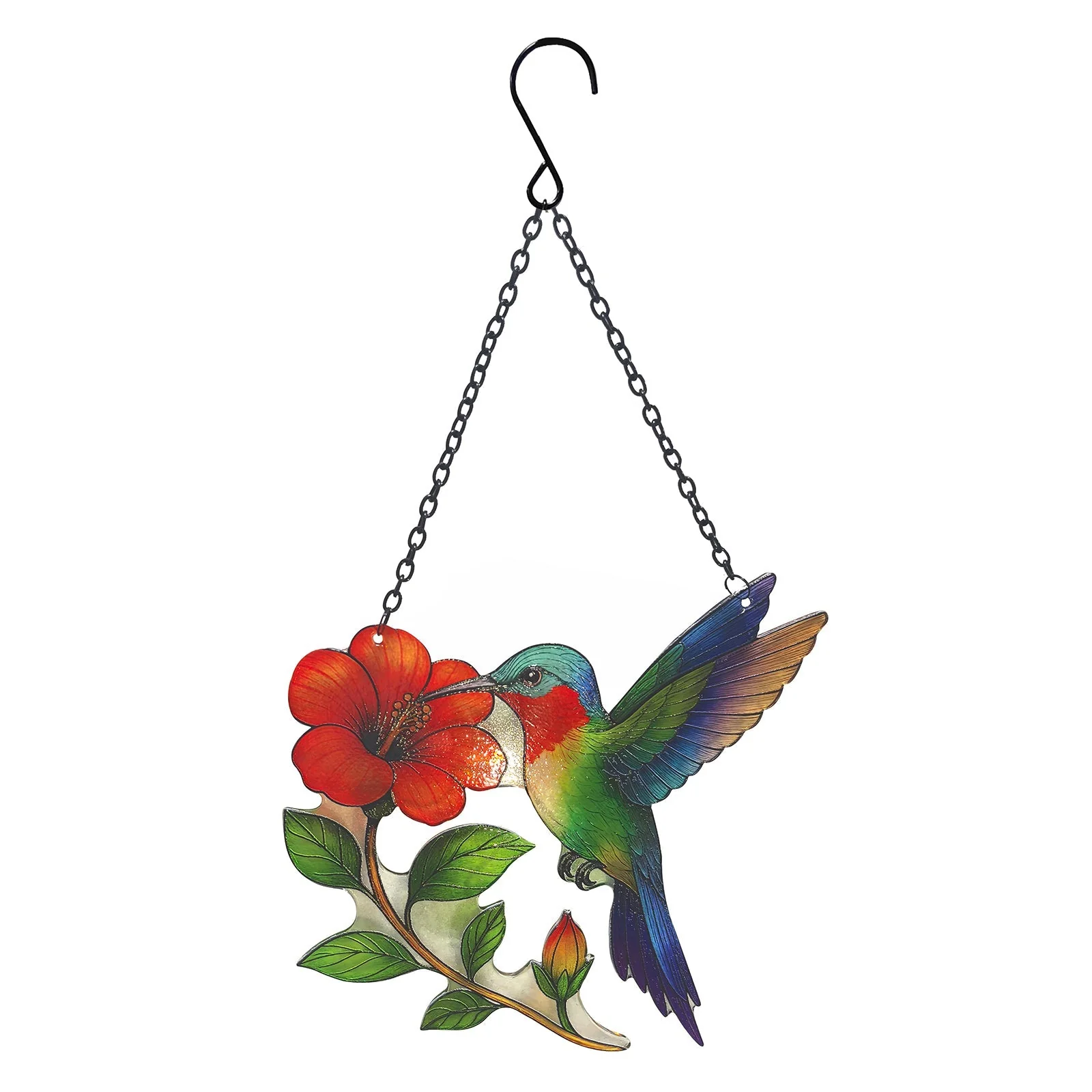 Cut Glass Hanging Suncatcher - Hummingbird - Image 2