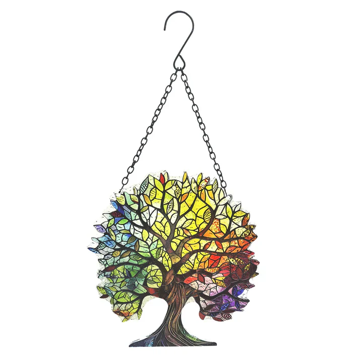 Cut Glass Hanging Suncatcher - Tree of Life - Image 2