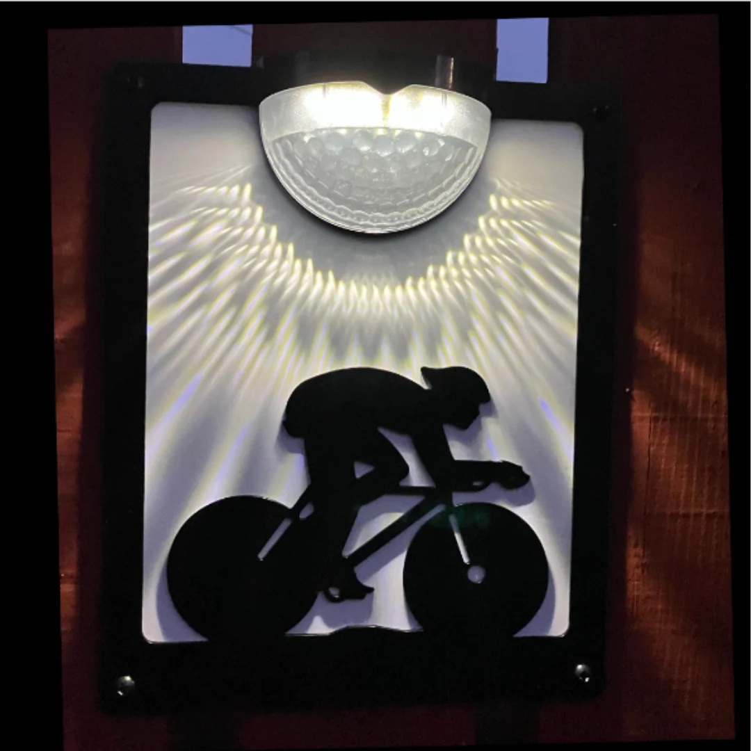 Cyclist Solar Light Wall Plaque - Image 10