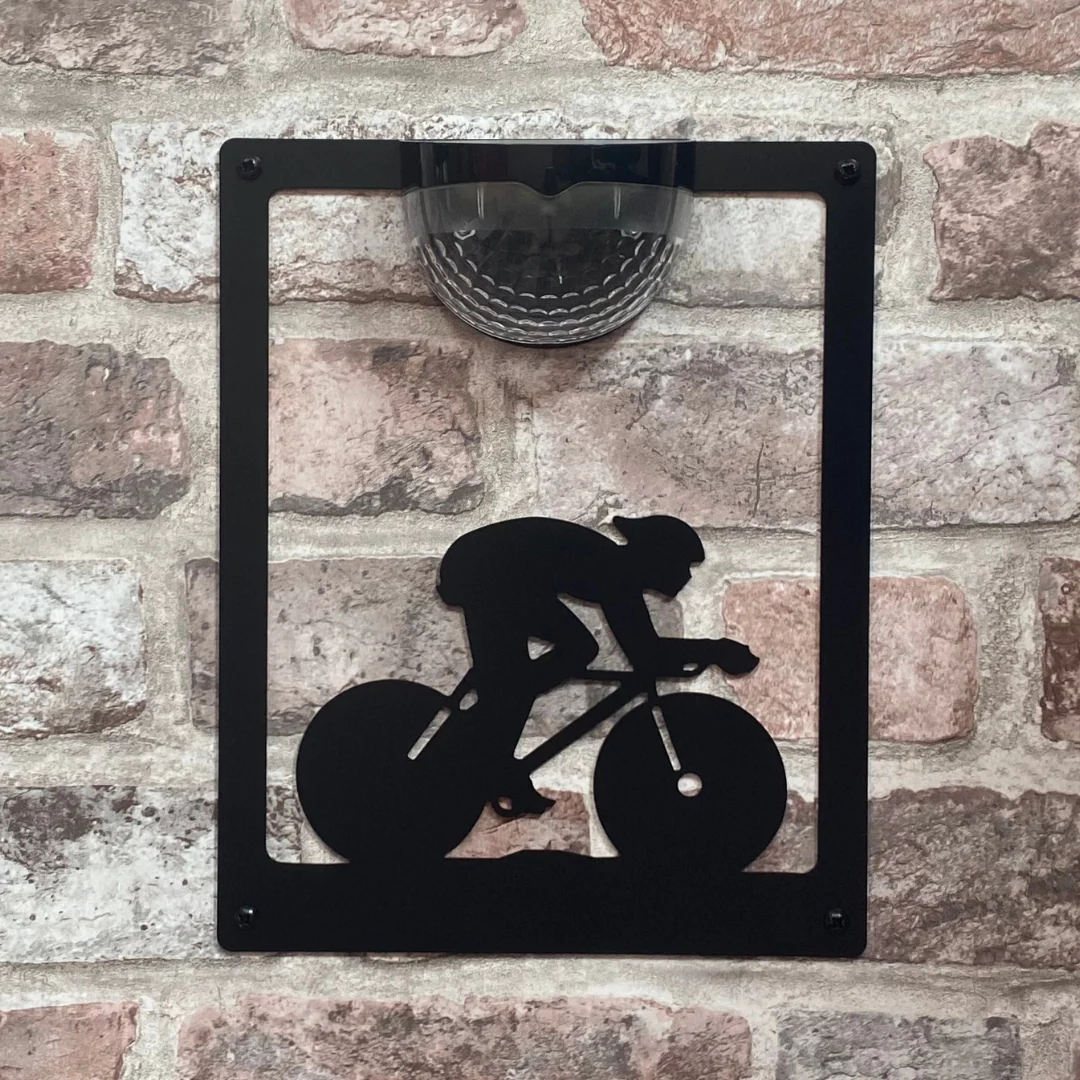 Cyclist Solar Light Wall Plaque - Image 3