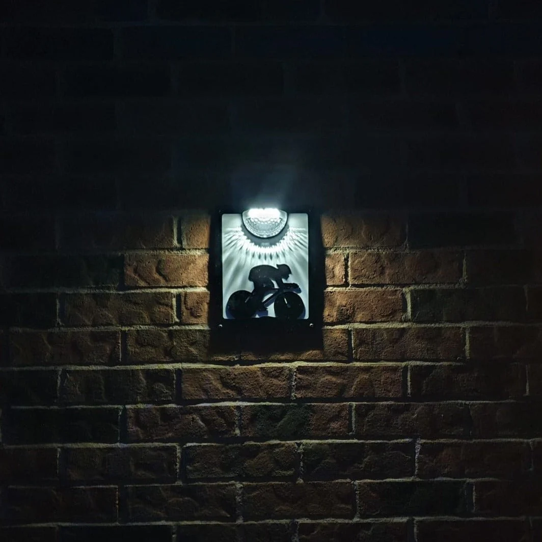 Cyclist Solar Light Wall Plaque - Image 4