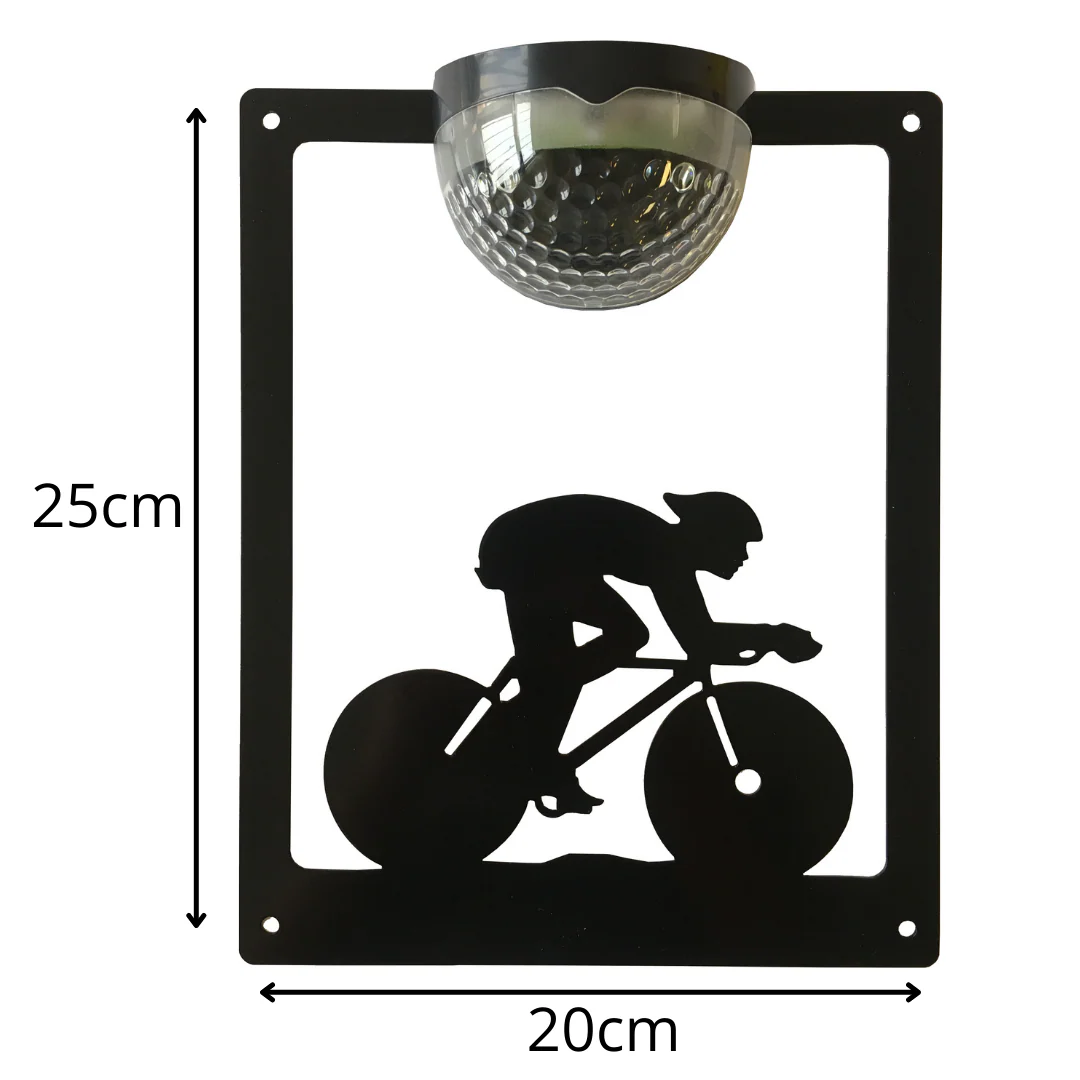 Cyclist Solar Light Wall Plaque - Image 9