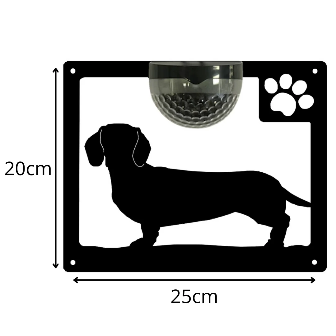 Dachshund Dog Solar Light Wall Plaque - Image 12