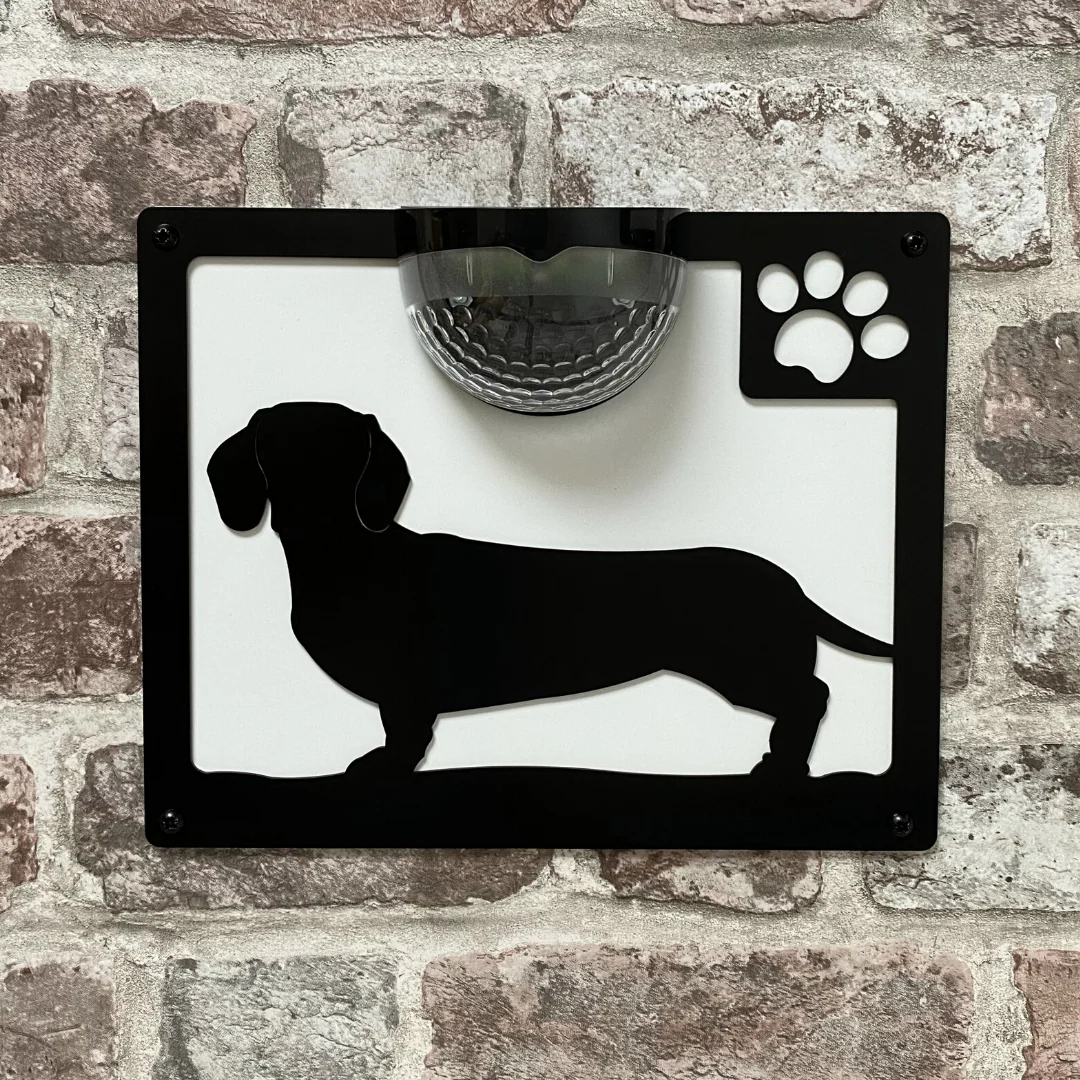 Dachshund Dog Solar Light Wall Plaque - Image 3