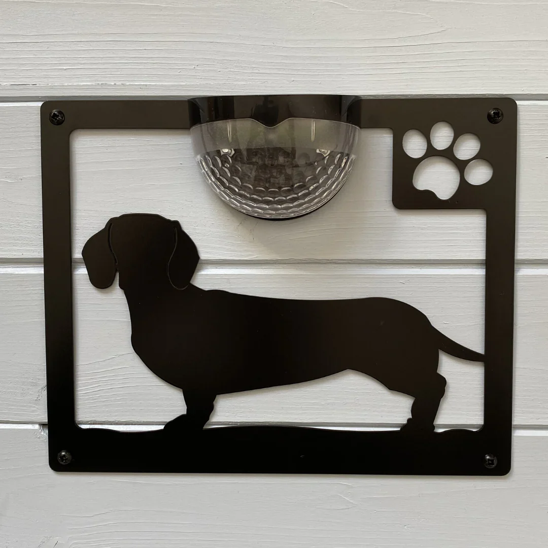 Dachshund Dog Solar Light Wall Plaque - Image 4