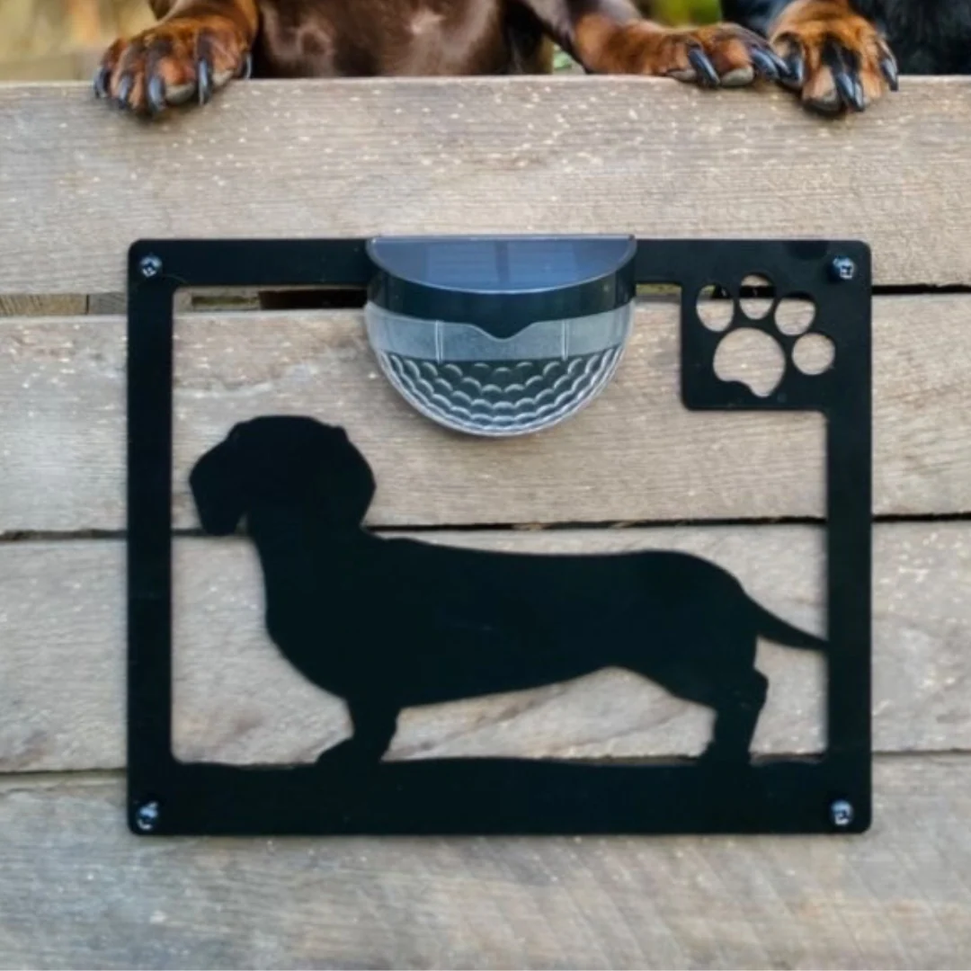 Dachshund Dog Solar Light Wall Plaque - Image 8