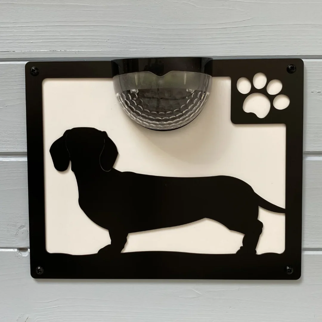 Dachshund Dog Solar Light Wall Plaque - Image 9