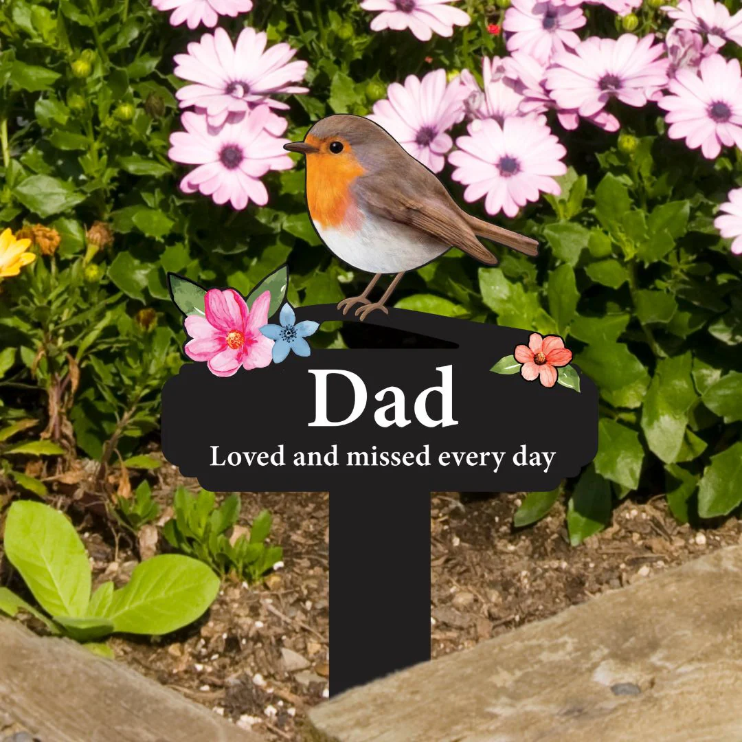 'Dad' Large Robin Pot Stake - Image 2