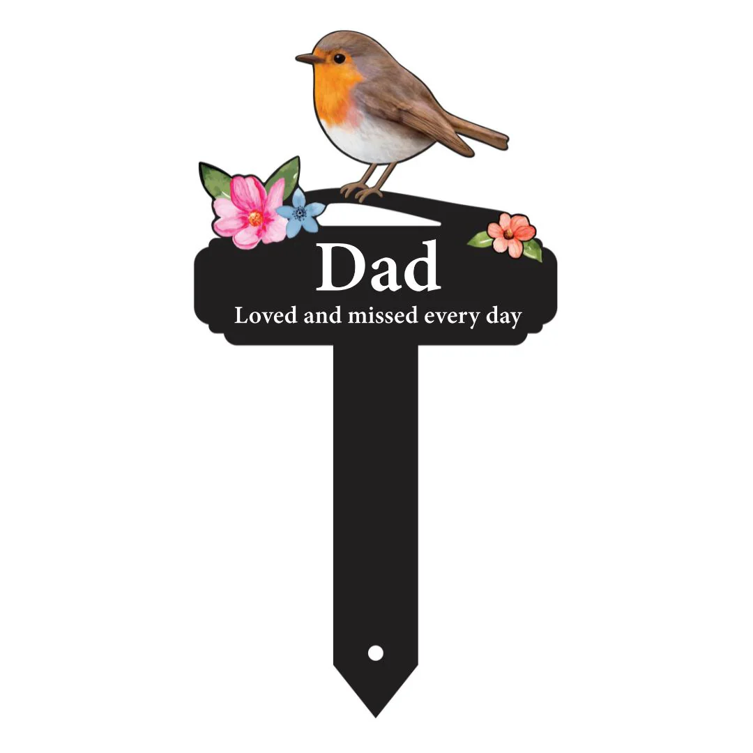 'Dad' Large Robin Pot Stake - Image 5